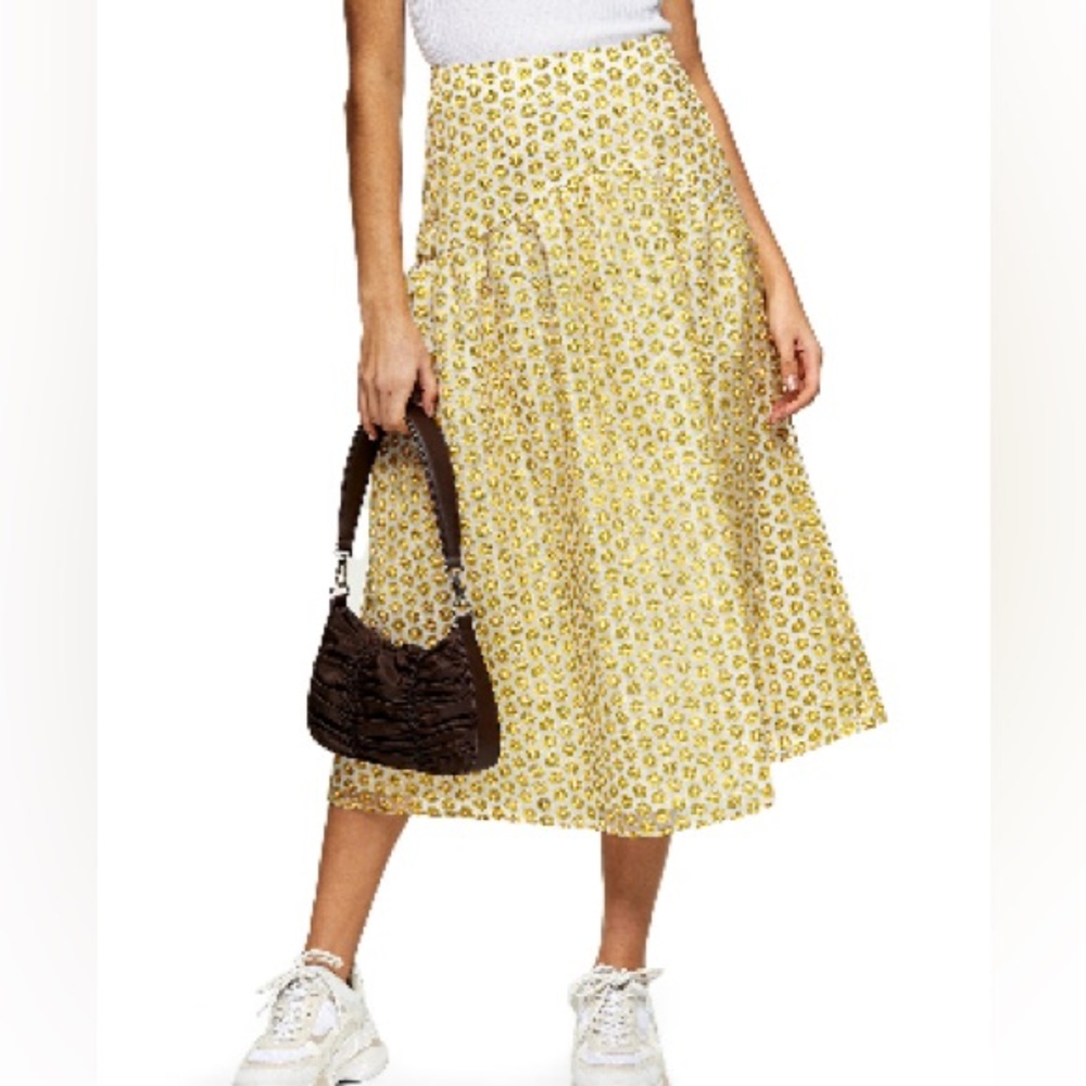 Topshop Daisy Organza Midi
Skirt